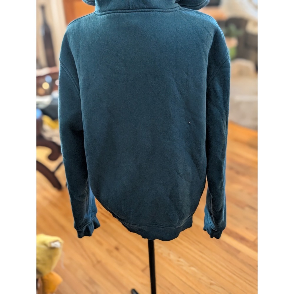 Michael Kors Womens Sherpa Lined Full Zip Hoodie Teal Blue Jacket Size L Large - Picture 11 of 14